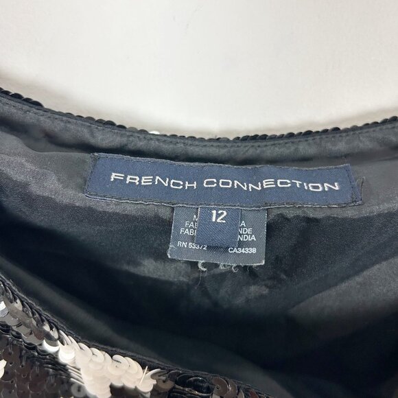 Y2K French Connection Sequined Mini Skirt Size Party Cocktail 12 Women's - Picture 4 of 4